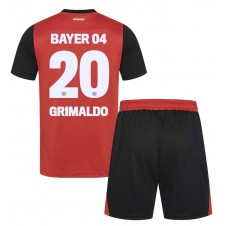 Bayer Leverkusen Alejandro Grimaldo #20 Hjemmedraktsett Barn 2024-25 Kortermet (+ korte bukser)